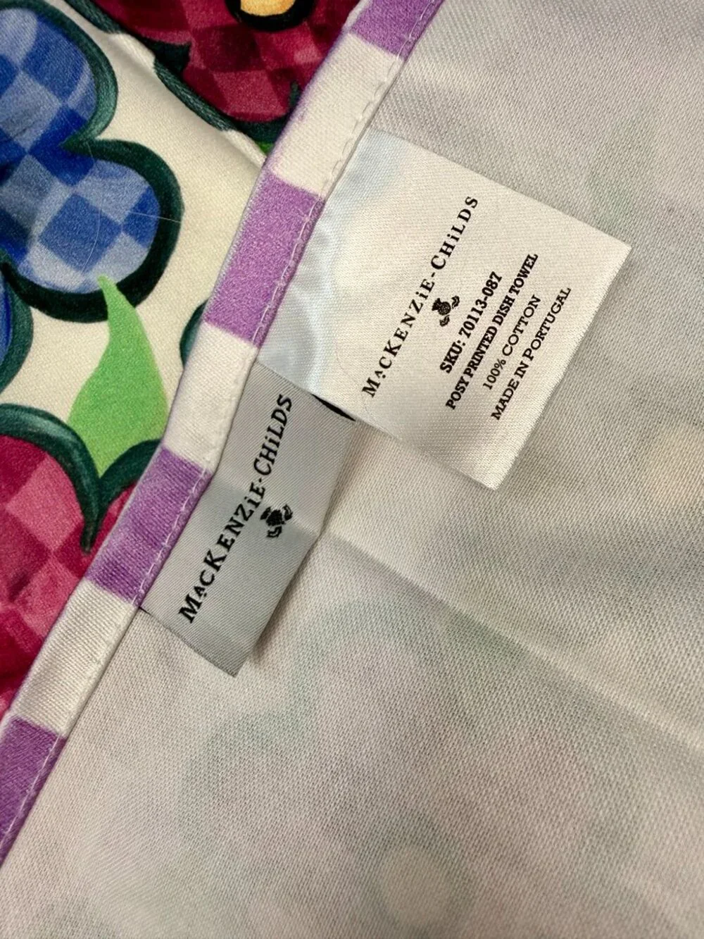 MacKenzie-Childs Posy Printed Cotton Dish Towel